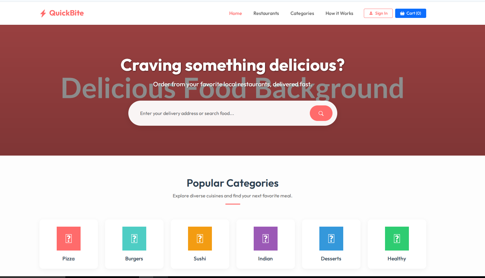 Free Food Delivery Template