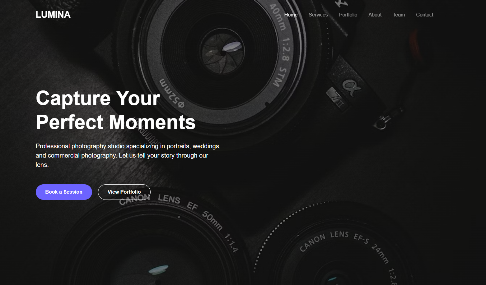 Free Photography Template